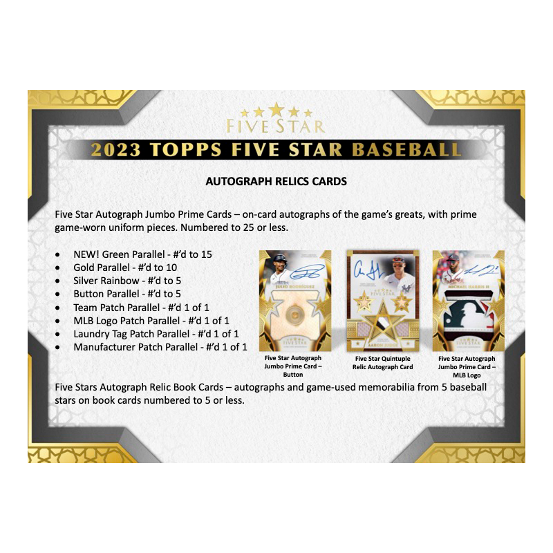 2023ToppsFiveStarBaseballHobbyBox_2